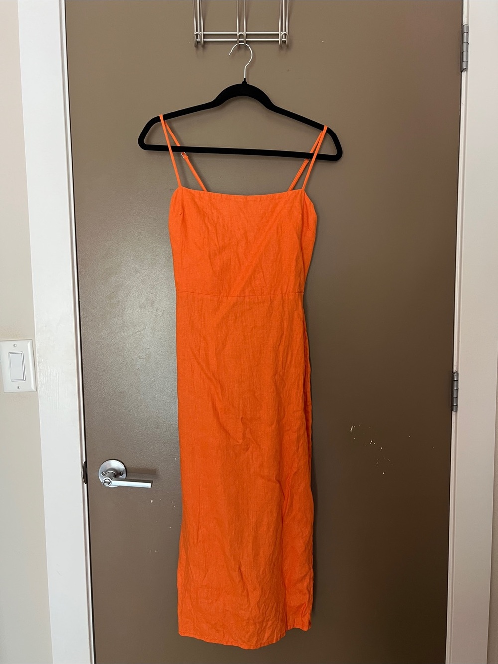 Reformation Frankie Linen Dress in Citrus - Size 4 - Picture 2 of 11